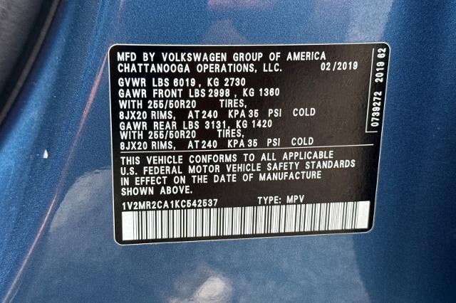 2019 Volkswagen Atlas 3.6L V6 SEL