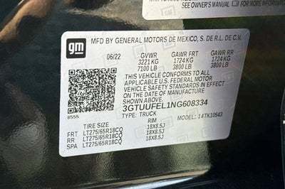 2022 GMC Sierra 1500 AT4X
