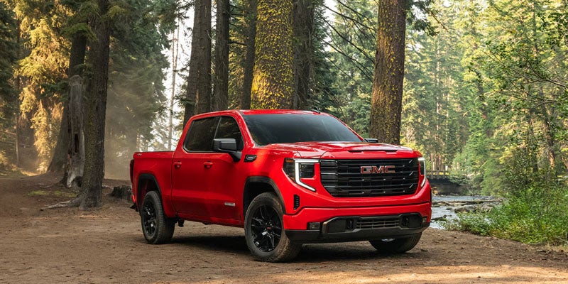 2026 GMC Sierra 1500 towing capability and performance on a forest road
