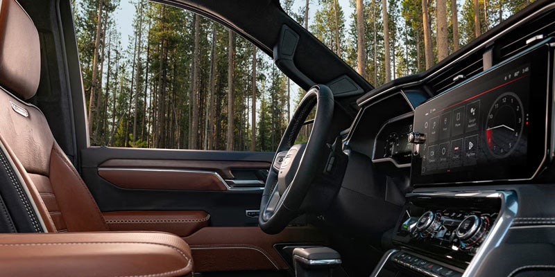 Sierra 1500 dashboard with advanced technology and connectivity features