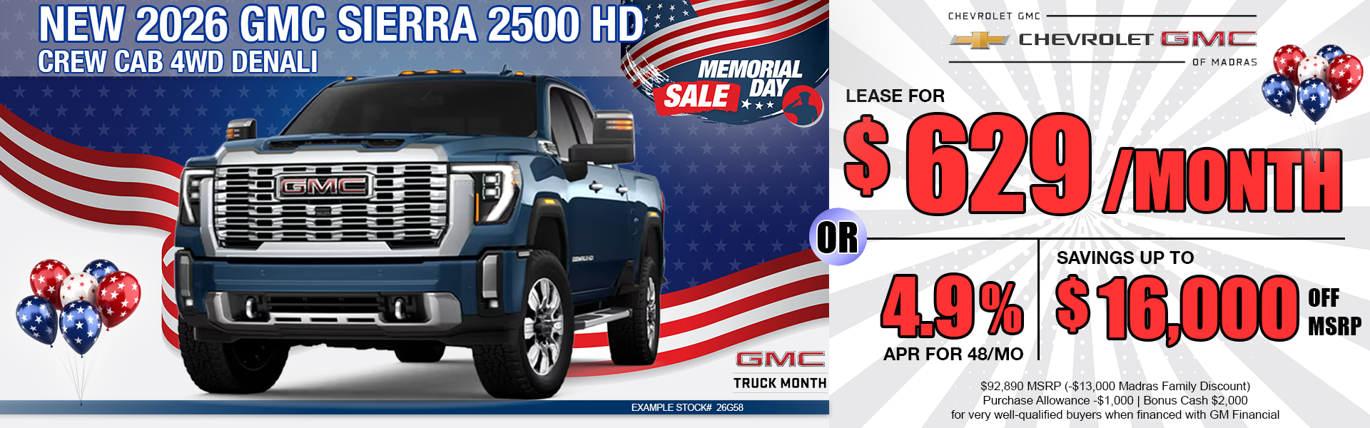 NEW 2026 GMC SIERRA 25OO HD
